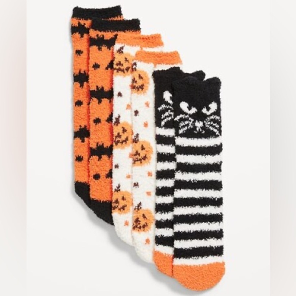 Old Navy Halloween Cozy Crew Socks 3 Pack